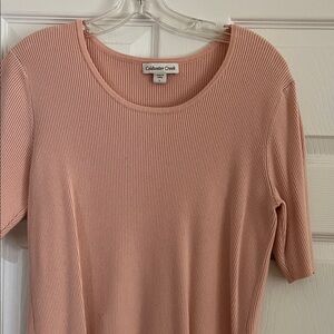 Coldwater Creek Blush Ribbed Tee